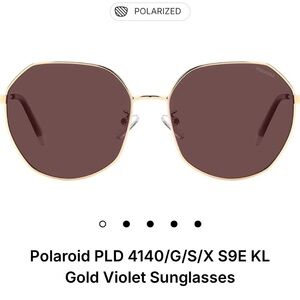 Polaroid Stylish Gold and Violet Sunglasses